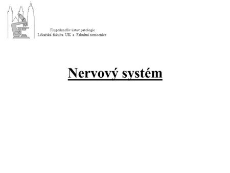 Nervový systém Fingerlandův ústav patologie