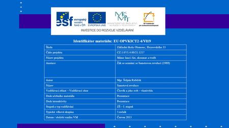 Identifikátor materiálu: EU OPVKICT2-4/Vl19