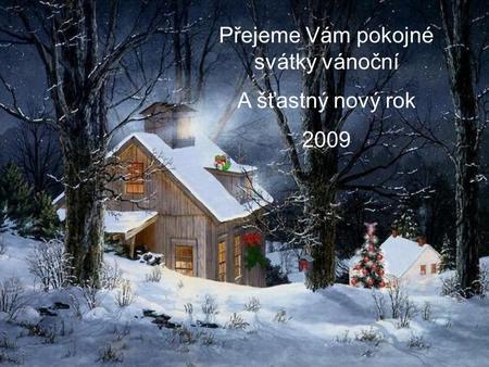 Přejeme Vám pokojné svátky vánoční A šťastný nový rok 2009.
