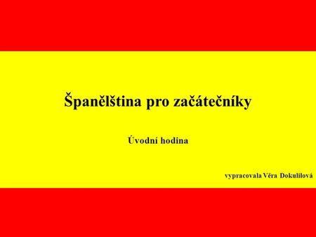 Španělština pro začátečníky
