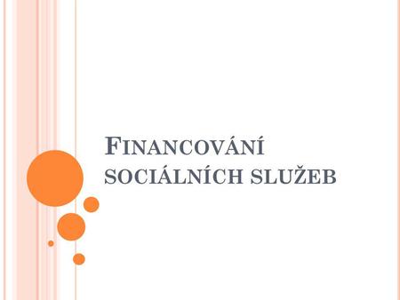 Financování sociálních služeb