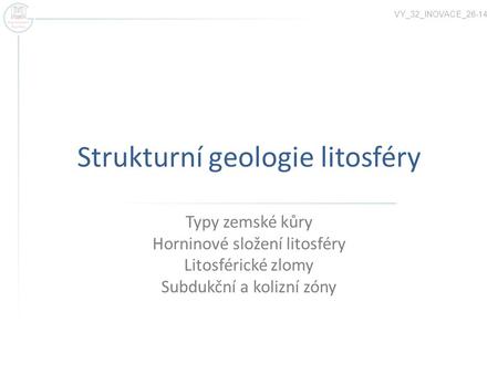 Strukturní geologie litosféry