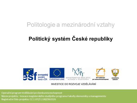 Politický systém České republiky