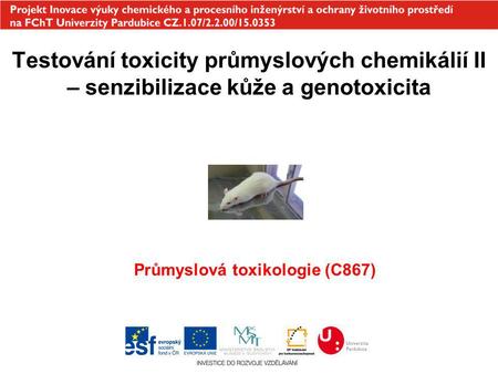 Průmyslová toxikologie (C867)