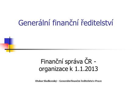 Generální finanční ředitelství