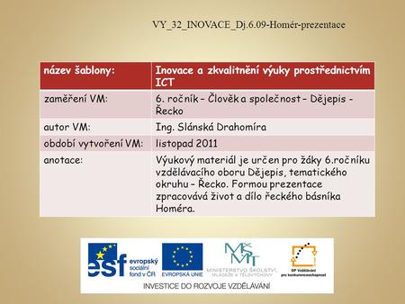 VY_32_INOVACE_Dj.6.09-Homér-prezentace