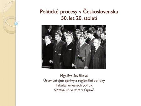 Politické procesy v Československu 50. let 20. století