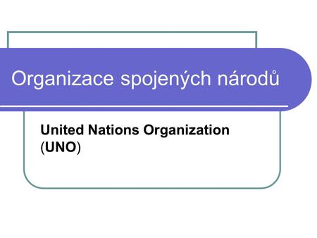 Organizace spojených národů