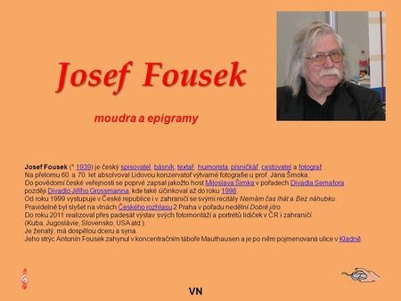 Josef Fousek moudra a epigramy VN