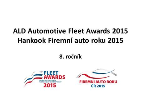 ALD Automotive Fleet Awards 2015 Hankook Firemní auto roku 2015