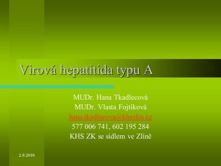 Virová hepatitida typu A