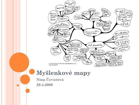 Myšlenkové mapy Nina Čevorová 29.4.2009.