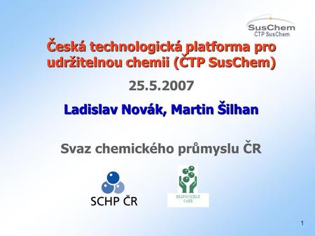 Česká technologická platforma pro udržitelnou chemii (ČTP SusChem)