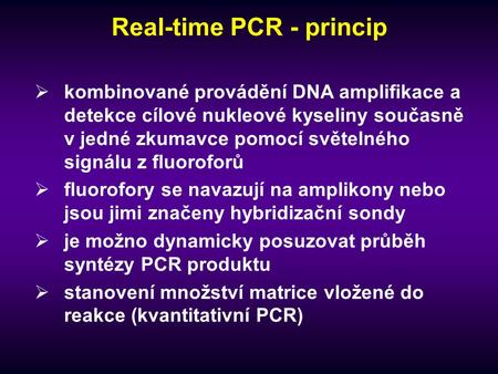 Real-time PCR - princip