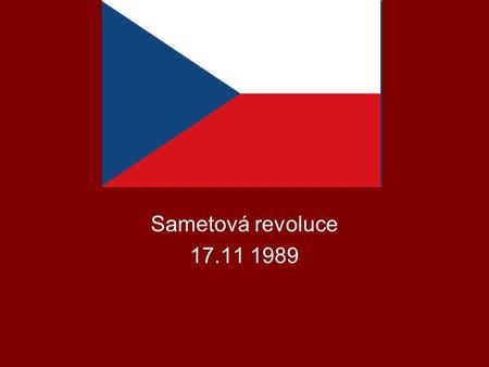 Sametová revoluce 17.11 1989.