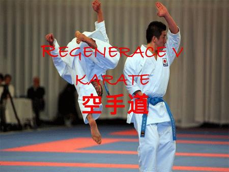Regenerace v karate 空手道