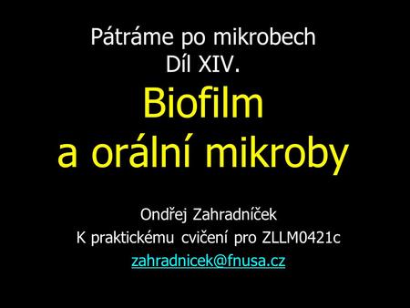 Pátráme po mikrobech Díl XIV. Biofilm a orální mikroby