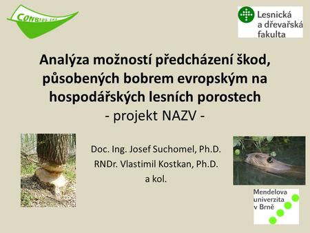Doc. Ing. Josef Suchomel, Ph.D. RNDr. Vlastimil Kostkan, Ph.D. a kol.
