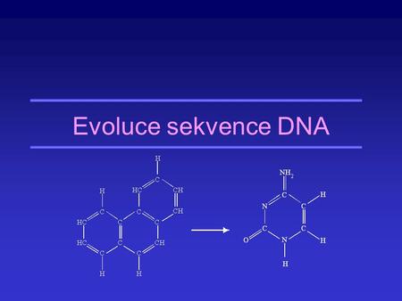 Evoluce sekvence DNA.