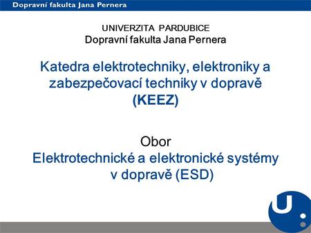 Elektrotechnické a elektronické systémy v dopravě (ESD)