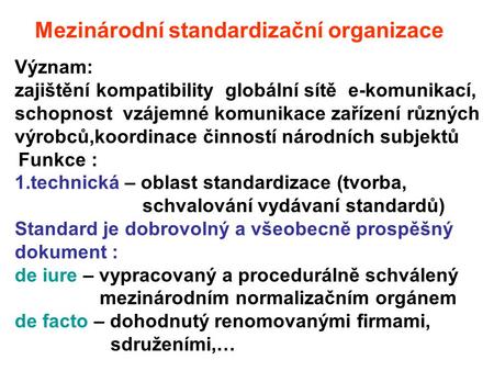 Mezinárodní standardizační organizace