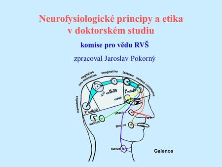 Neurofysiologické principy a etika v doktorském studiu komise pro vědu RVŠ zpracoval Jaroslav Pokorný Galenos.