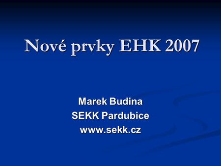 Marek Budina SEKK Pardubice