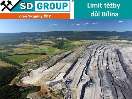 Limit těžby důl Bílina Hranice DP Uhlí Uhlí.