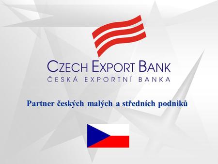 Partner českých malých a středních podniků. 2 Export jako významný pilíř ekonomického růstu firem Rok podpory malých a středních podniků v České exportní.