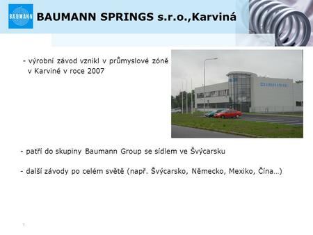 BAUMANN SPRINGS s.r.o.,Karviná