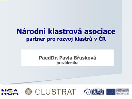 Národní klastrová asociace partner pro rozvoj klastrů v ČR