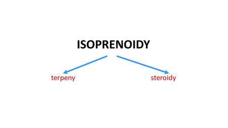 ISOPRENOIDY terpeny  steroidy.