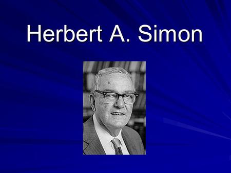 Herbert A. Simon.