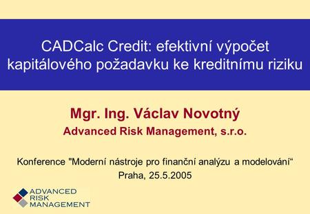 Advanced Risk Management, s.r.o.