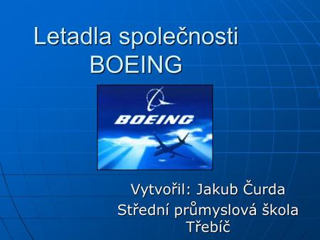Letadla společnosti BOEING