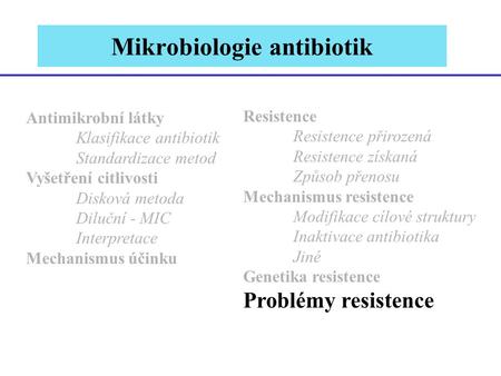 Mikrobiologie antibiotik