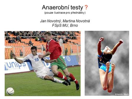 Anaerobní testy ? (pouze ilustrace pro přednášky) Jan Novotný, Martina Novotná FSpS MU, Brno.
