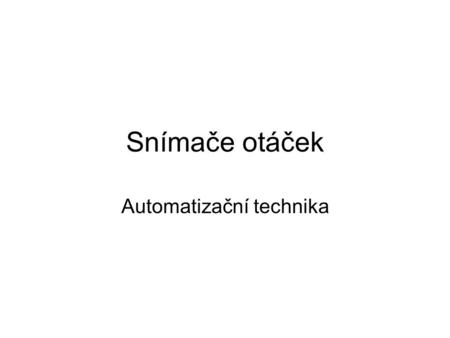 Automatizační technika