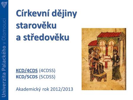 Církevní dějiny starověku a středověku