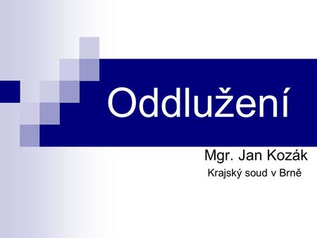Mgr. Jan Kozák Krajský soud v Brně