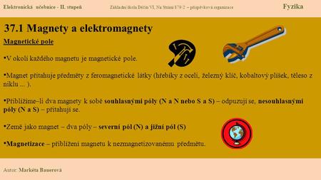 37.1 Magnety a elektromagnety