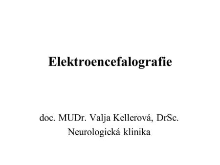 Elektroencefalografie