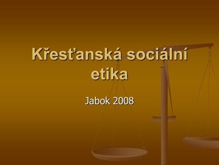 Křesťanská sociální etika Jabok 2008. 6 Křesťanská sociální etika. M. Martinek. Jabok 20082 6. SOLIDARITA, SUBSIDIARITA, SPOLEČNÉ DOBRO.