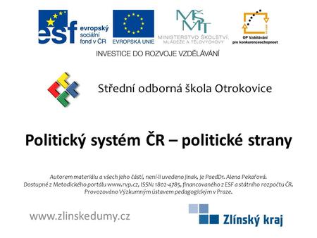 Politický systém ČR – politické strany