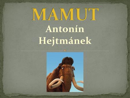 MAMUT Antonín Hejtmánek.