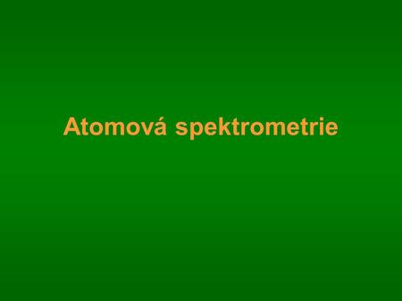 Atomová spektrometrie