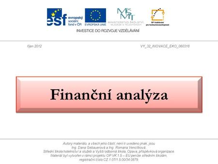 Finanční analýza říjen 2012 VY_32_INOVACE_EKO_060318