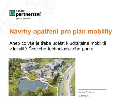 Návrhy opatření pro plán mobility