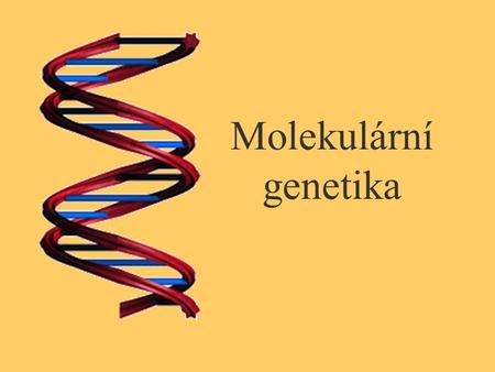Molekulární genetika.