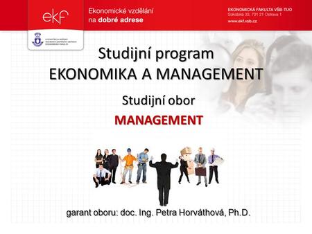 Studijní program Ekonomika a management